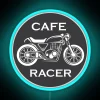 Cafe Racer Icon With Motorcycle RGB Neon Sign