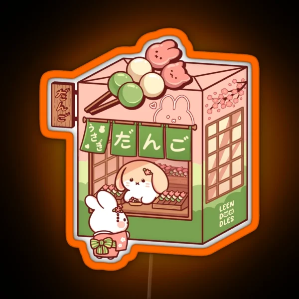 Cafe Series Usagi Dango RGB Neon Sign