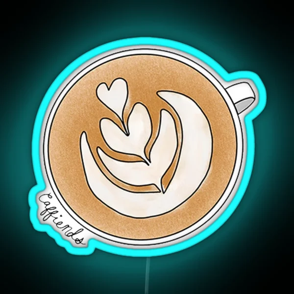 Caffiends Latte Art RGB Neon Sign