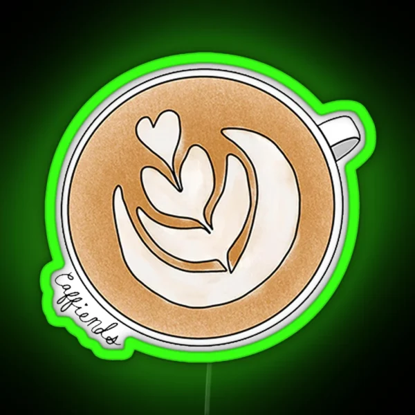 Caffiends Latte Art RGB Neon Sign