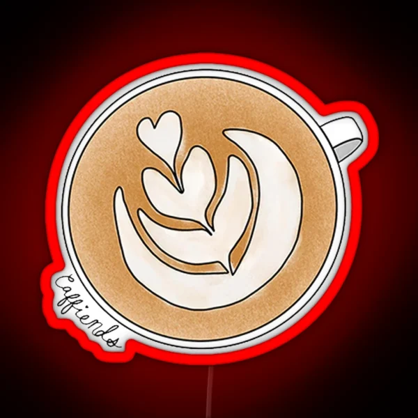Caffiends Latte Art RGB Neon Sign
