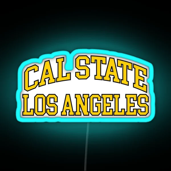 Cal State La College Font Curved RGB Neon Sign