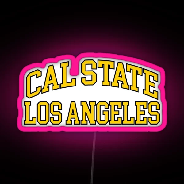 Cal State La College Font Curved RGB Neon Sign