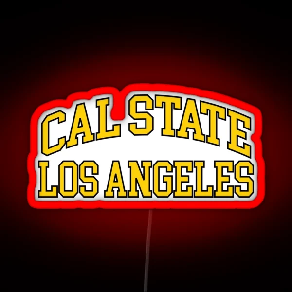 Cal State La College Font Curved RGB Neon Sign