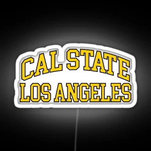 Cal State La College Font Curved RGB Neon Sign