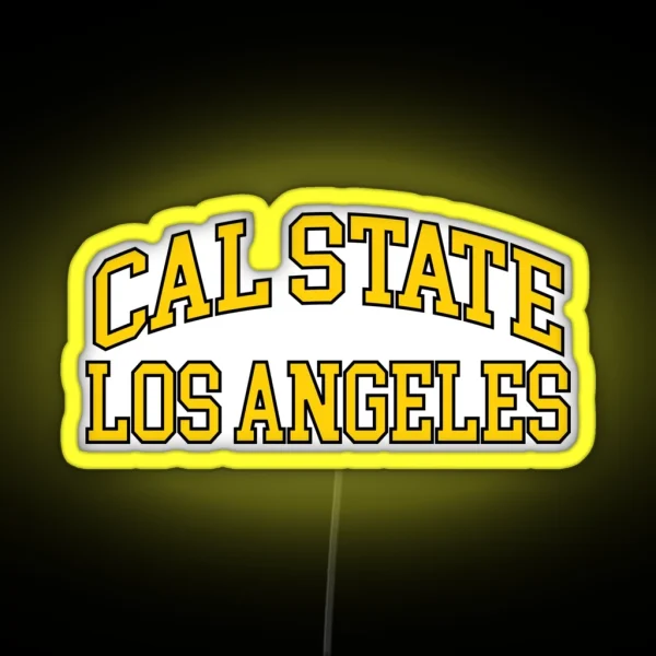 Cal State La College Font Curved RGB Neon Sign