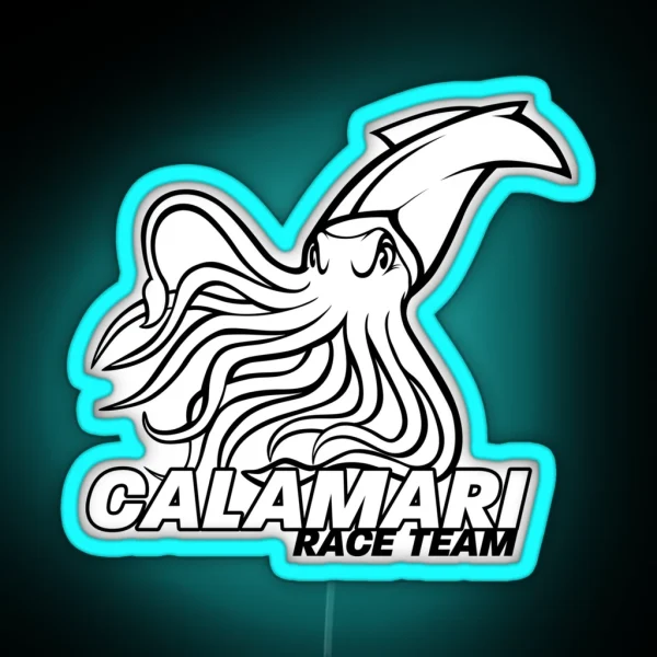 Calamari Race Team Logo Square RGB Neon Sign