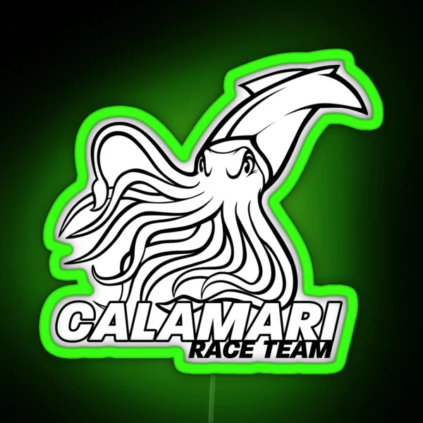 Calamari Race Team Logo Square RGB Neon Sign
