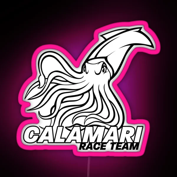 Calamari Race Team Logo Square RGB Neon Sign