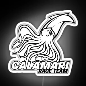 Calamari Race Team Logo Square RGB Neon Sign