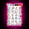 Calendar Formula Race Cars 2025 Circuits Colors White RGB Neon Sign - Image 6