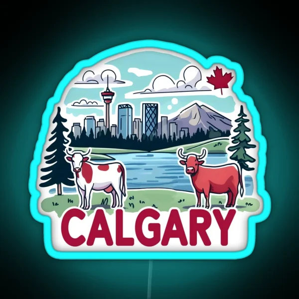 Calgary Alberta Canada RGB Neon Sign