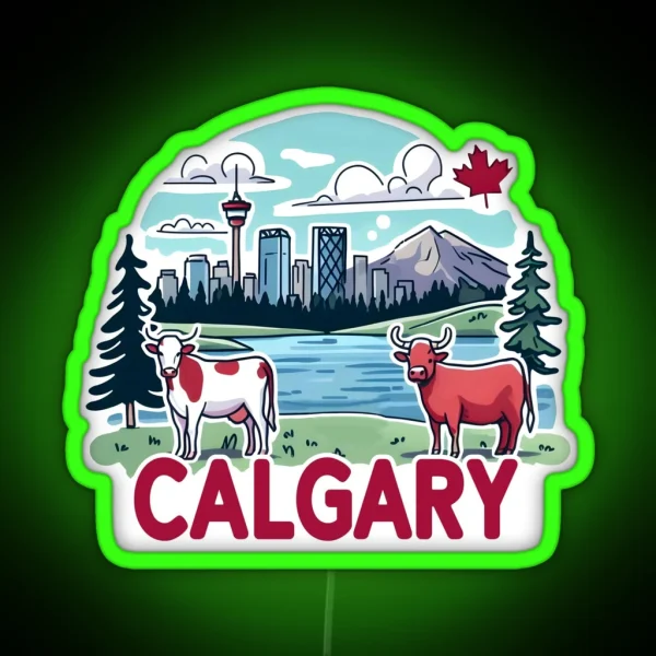 Calgary Alberta Canada RGB Neon Sign