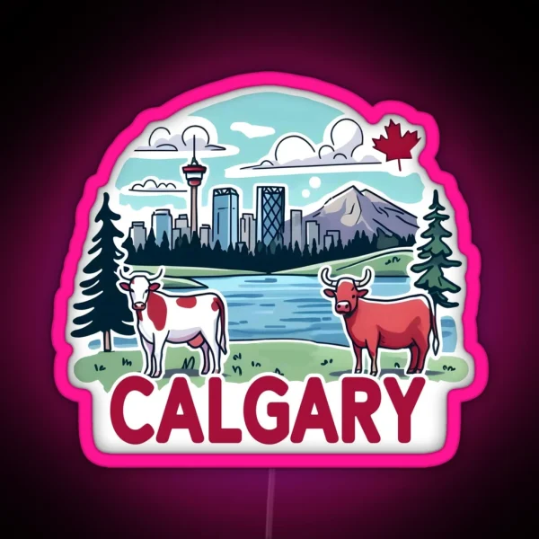 Calgary Alberta Canada RGB Neon Sign