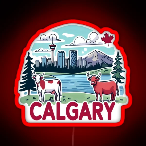 Calgary Alberta Canada RGB Neon Sign