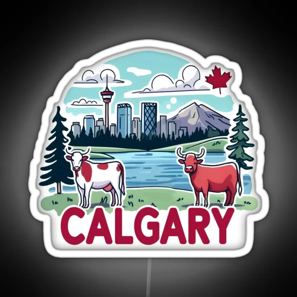 Calgary Alberta Canada RGB Neon Sign