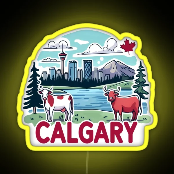 Calgary Alberta Canada RGB Neon Sign