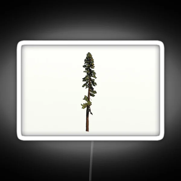 California Red Fir Rectangle RGB Neon Sign