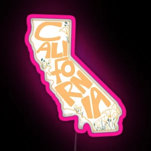 California RGB Neon Sign