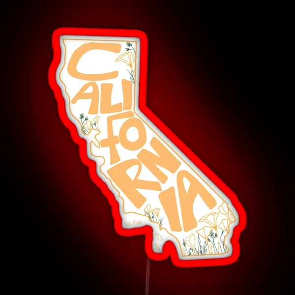 California RGB Neon Sign