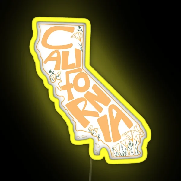 California RGB Neon Sign