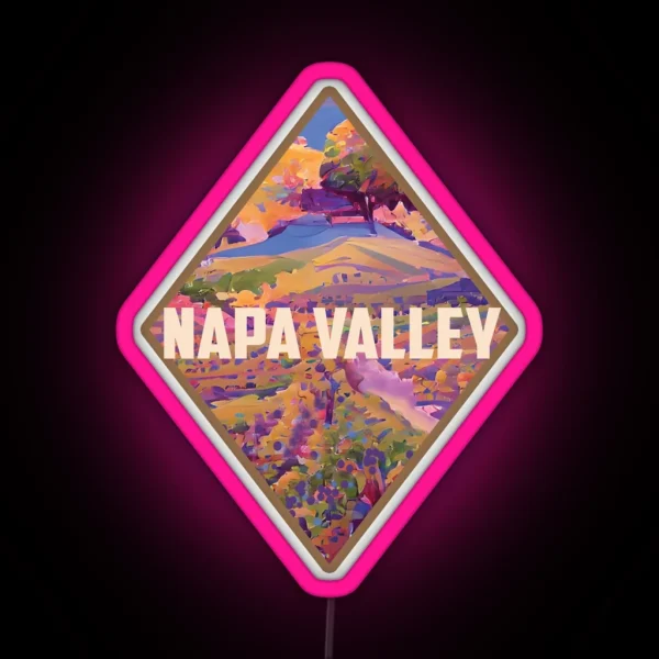 California Wine Napa Valley RGB Neon Sign