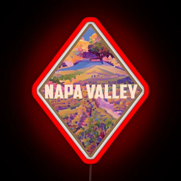 California Wine Napa Valley RGB Neon Sign