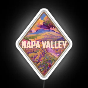 California Wine Napa Valley RGB Neon Sign