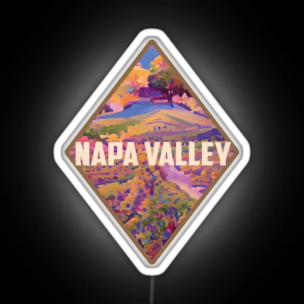 California Wine Napa Valley RGB Neon Sign