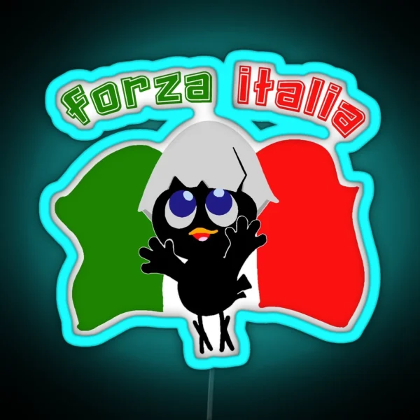 Calimero Forza Italia RGB Neon Sign