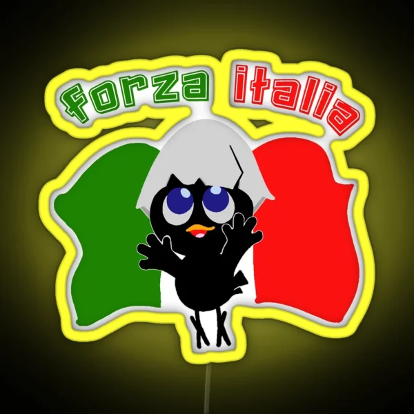 Calimero Forza Italia RGB Neon Sign