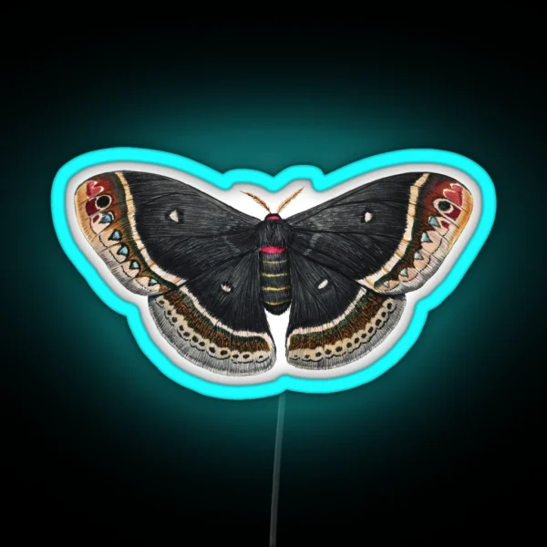 Calleta Silkmoth Eupackardia Calleta RGB Neon Sign