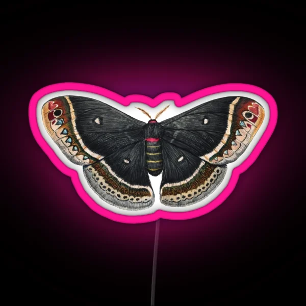 Calleta Silkmoth Eupackardia Calleta RGB Neon Sign