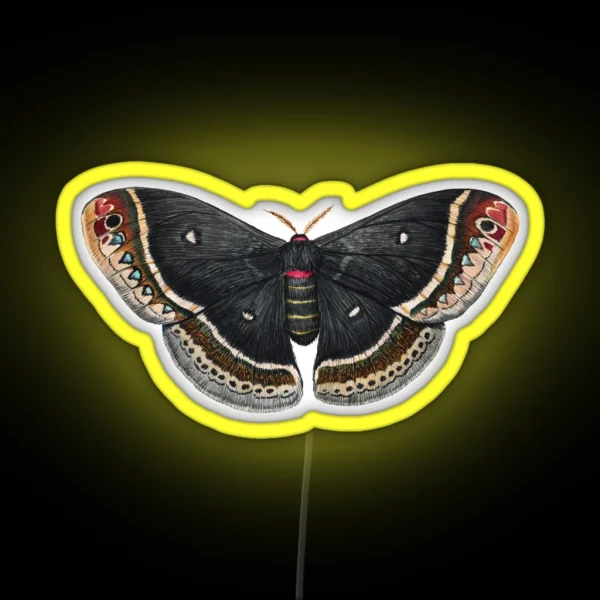 Calleta Silkmoth Eupackardia Calleta RGB Neon Sign