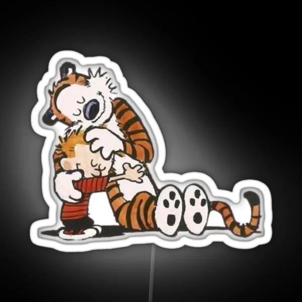 Calvin And Hobbs Dance RGB Neon Sign