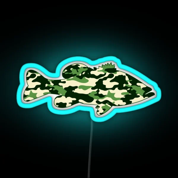 Camo Bass RGB Neon Sign