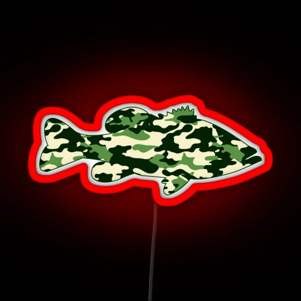 Camo Bass RGB Neon Sign