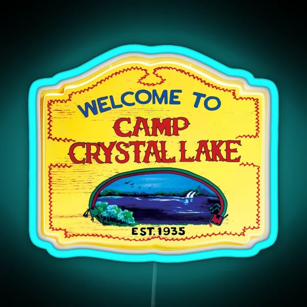 Camp Crystal Lake RGB Neon Sign