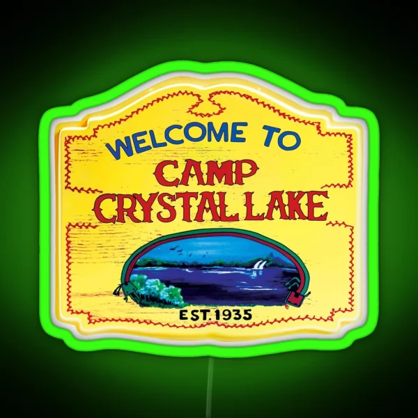 Camp Crystal Lake RGB Neon Sign