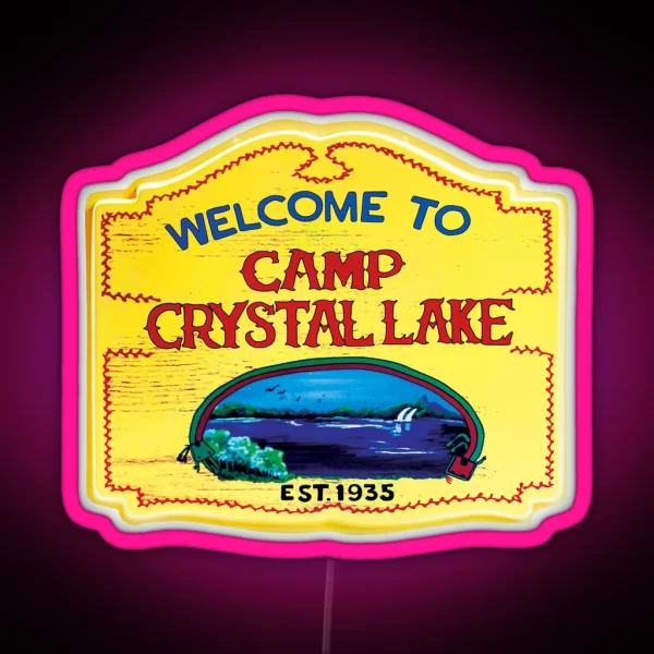 Camp Crystal Lake RGB Neon Sign