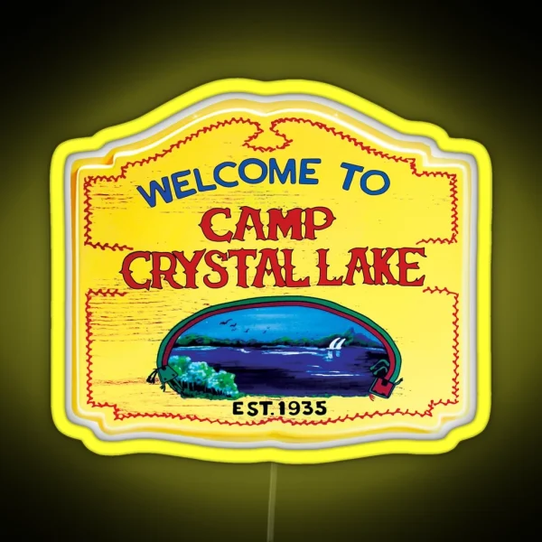 Camp Crystal Lake RGB Neon Sign