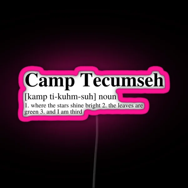 Camp Definition RGB Neon Sign