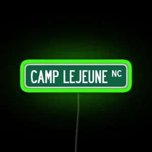 Camp Lejeune NC Street Sign RGB Neon Sign