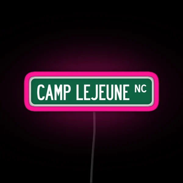 Camp Lejeune NC Street Sign RGB Neon Sign