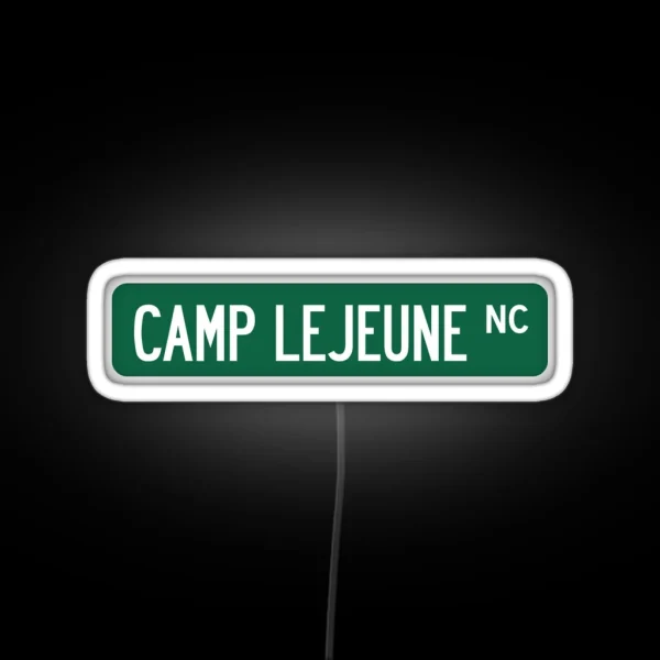 Camp Lejeune NC Street Sign RGB Neon Sign