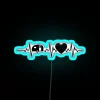 Camping Heartbeat Nature Outdoor Activity Campfire Camper RGB Neon Sign - Image 2