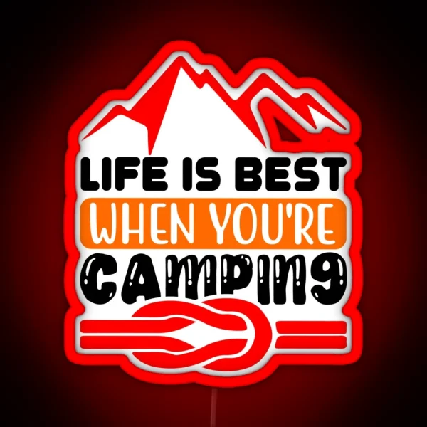 Camping Is The Best RGB Neon Sign