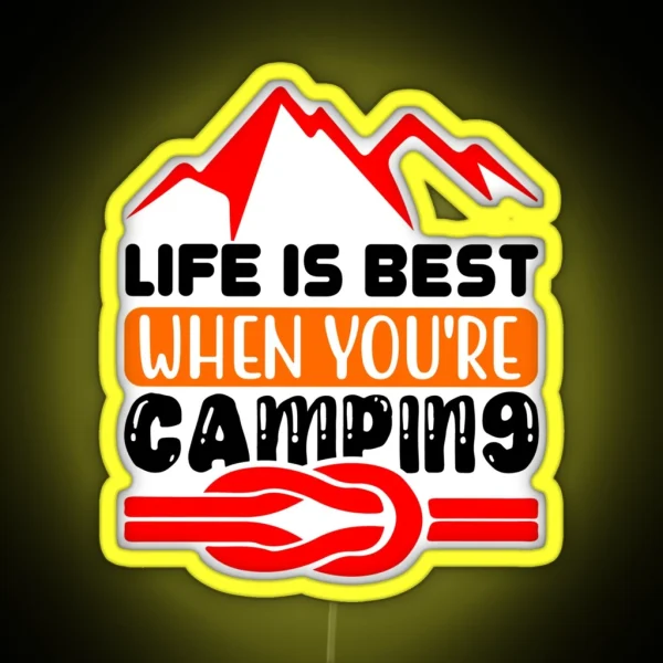 Camping Is The Best RGB Neon Sign