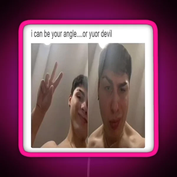 Can I Be Your Angle Or Your Devil Softwilly RGB Neon Sign