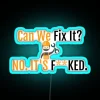 Can We Fix It Funny Repair Man Engineer Toolbox RGB Neon Sign - Image 2